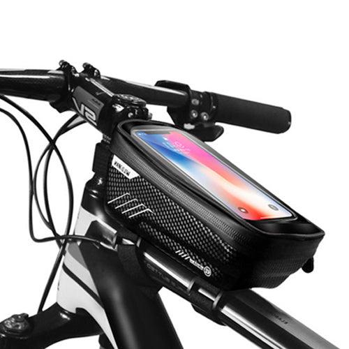 bicycle bag with mobile holder black