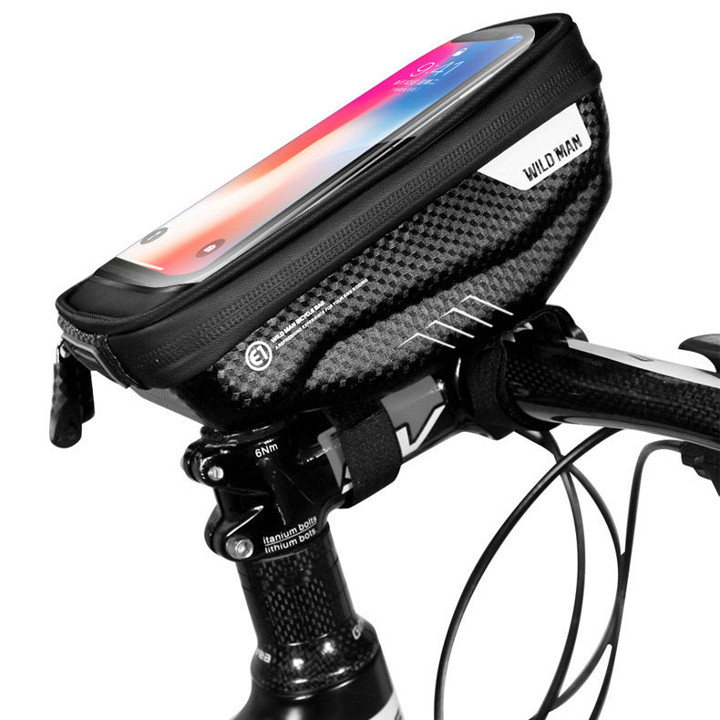 bicycle bag with mobile holder black