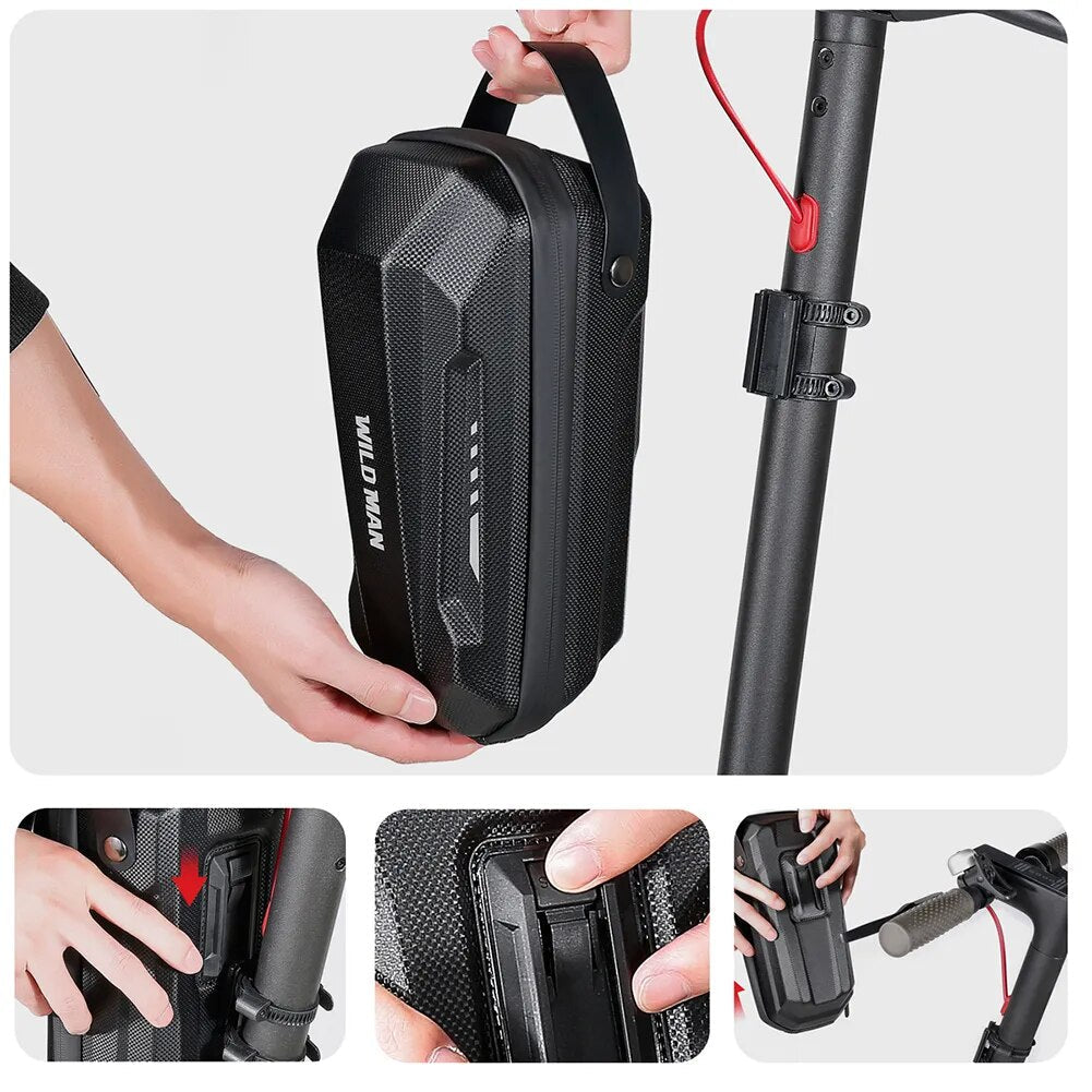 Electric scooter handlebar bag - scootiverse